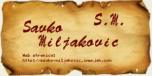 Savko Miljaković vizit kartica